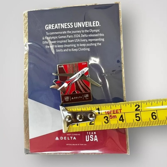 Team USA Delta Air Lines Collectible Pin & Delta Pilot Card A350 No.63 New - Picture 13 of 16